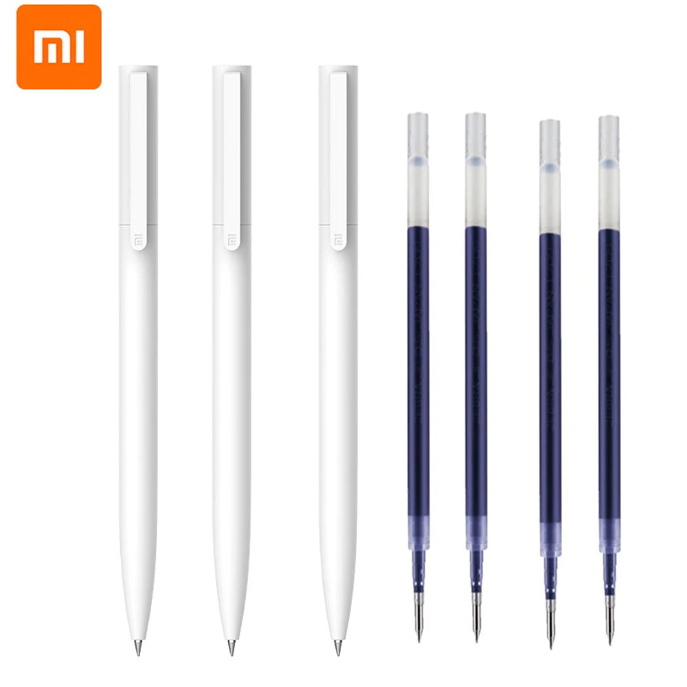 Penna Gel originale Xiaomi Mi penna MI 9.5mm senza cappuccio proiettile  penna nera PREMEC Smooth svizzera ricarica MiKuni giappone OEM inchiostro  blu nero - AliExpress
