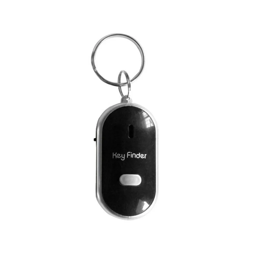 LED Whistle Key Finder Flashing Beeping Sound Control Alarm Anti-Lost Key Locator Finder Tracker with Key Ring traffic light