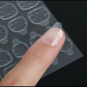 

1-5 Sheet False Nails Sticker Transparent Double Sided Adhesive Tapes Stickers Fake Nail Tips Extension Stick Manicure Tools