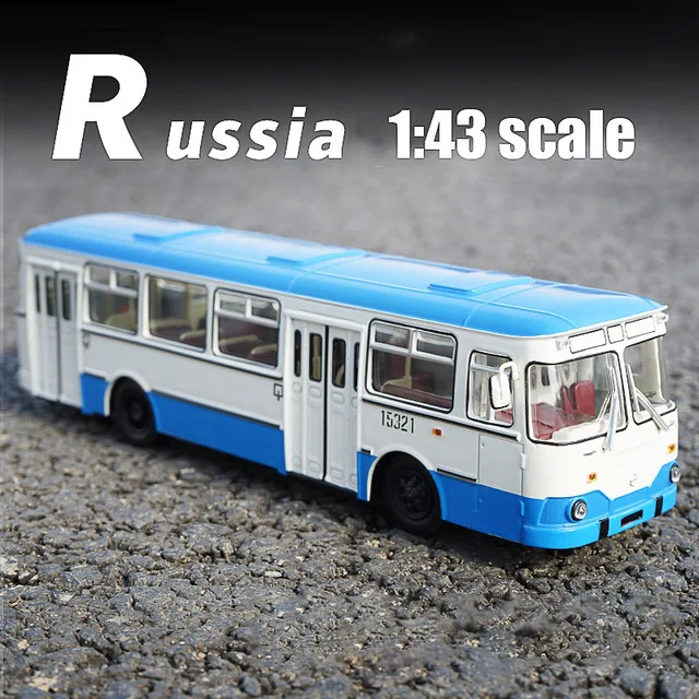 1:43 сплав автобус Ssm 677 м автобус имитация металла раздвижная игрушка высокое качество модель автомобиля подарок на день рождения автобус ребенок мальчик игрушка модель автомобиля - Цвет: Синий