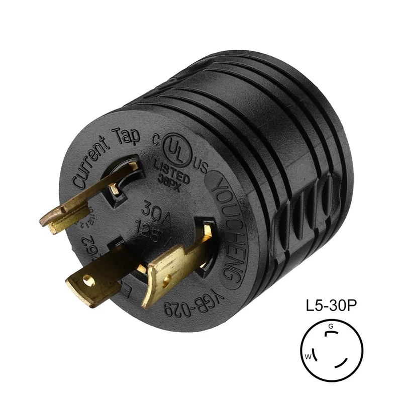 RV адаптер генератора 3 Prong 30A папа к женский разъем питания 125V вилка для кемпера