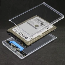 Коробка для жесткого диска 5 Гбит/с 2,5 ''Прозрачный чехол для жесткого диска SATA 3,0-USB 3,0 внешний жесткий диск SSD корпус с поддержкой 2 ТБ UASP