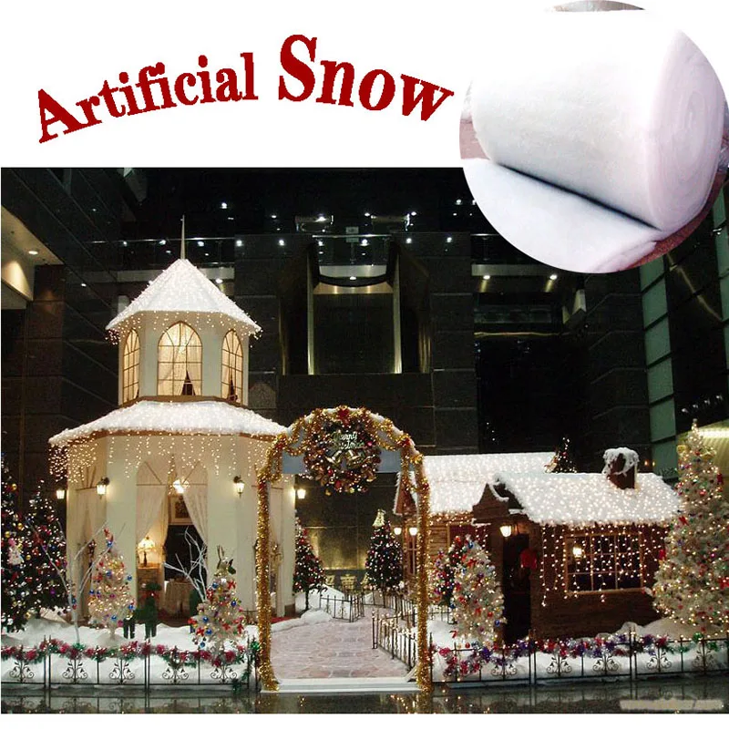 

1.5m Wide 1/2/3/4m Long White Cotton Artificial Christmas Tree Snow Christmas House Snowfield Christmas Decoration