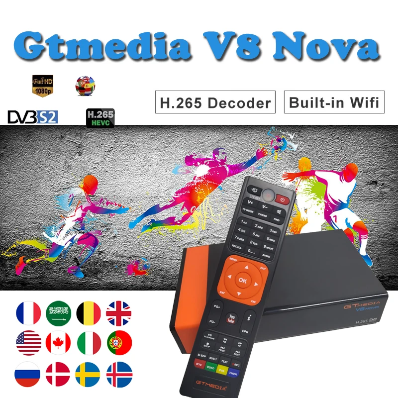 

Newest Tv-Receiver GTMedia V8 Nova DVB S2 Built-in WIFI H.265 satellite finder support cccam cline for 1 year europe youtube