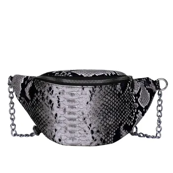 

New Snakeskin Pattern Personality Men And Women Chest Bag Waist Bag Fashion Large-capacity Waist Bag Shoulder Chest Bag