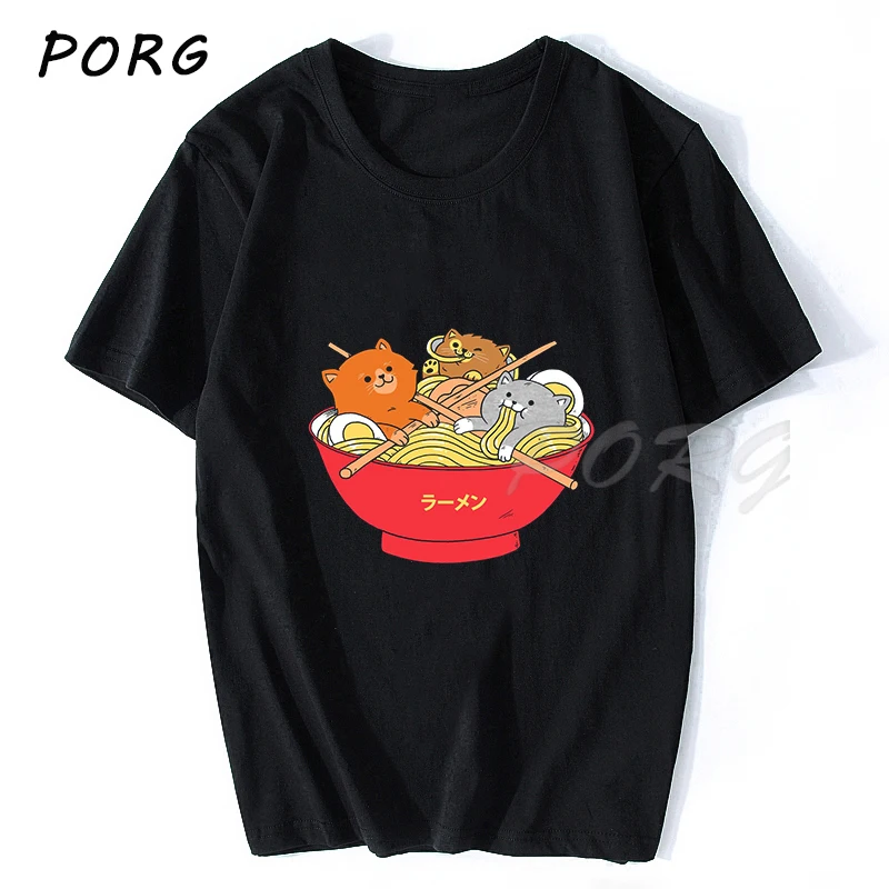 Neko Ramen Japanese Cat Vintage Tee