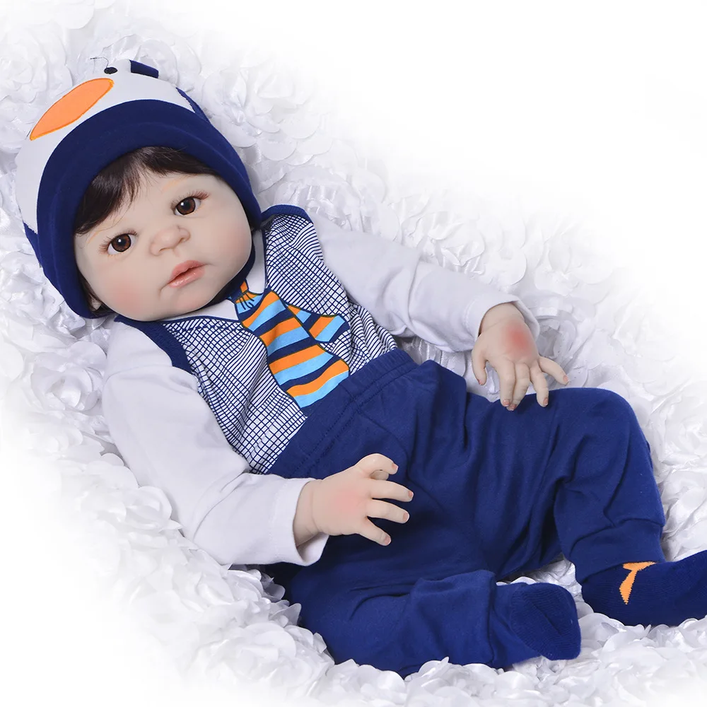 

Keiumi23-Inch Reborn Baby Doll Model Infant All Silica Gel Boy Reborn Baby Christmas Gift