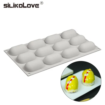 

SILIKOLOVE 12 Cavities Mousse Mould Silicone Cake Mold DIY Making Desserts Kitchen Baking Tools