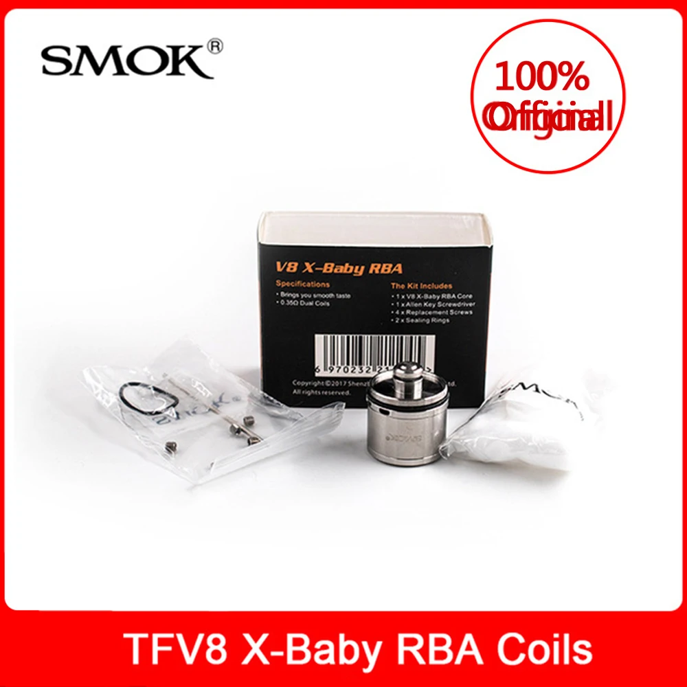 Оригинальные SMOK TFV8 X-Baby RBA катушки 0 35 Ом двойная головка 1 шт./2 шт. для tfv8 x baby Tank