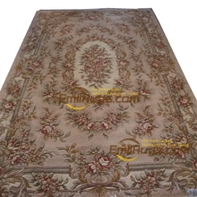 floral carpet roses wool french carpet About Hand-knotted Thick Plush Savonnerie Rug 6.4' X 9.51'