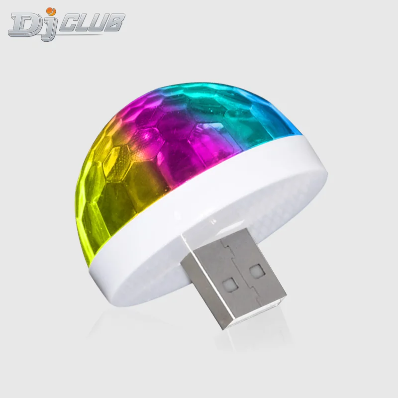 Мини USB светодиодный светильник для дискотеки, портативный светильник для рождественской вечеринки, магический шар, сценический светильник для диско-клуба, яркий эффект, сценическая лампа для мобильного телефона