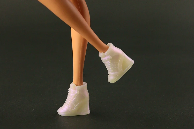 Doll Shoes High quality shoes fashion yellow crystal shoes for barbie doll 15 style available