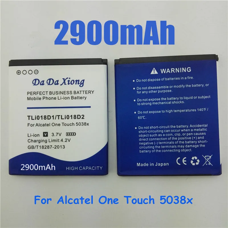 

2900mAh TLi018D1 TLi018D2 Battery For Alcatel One Touch Pop D5 Dual 5038x OT5038X 3 5015D OT 5016