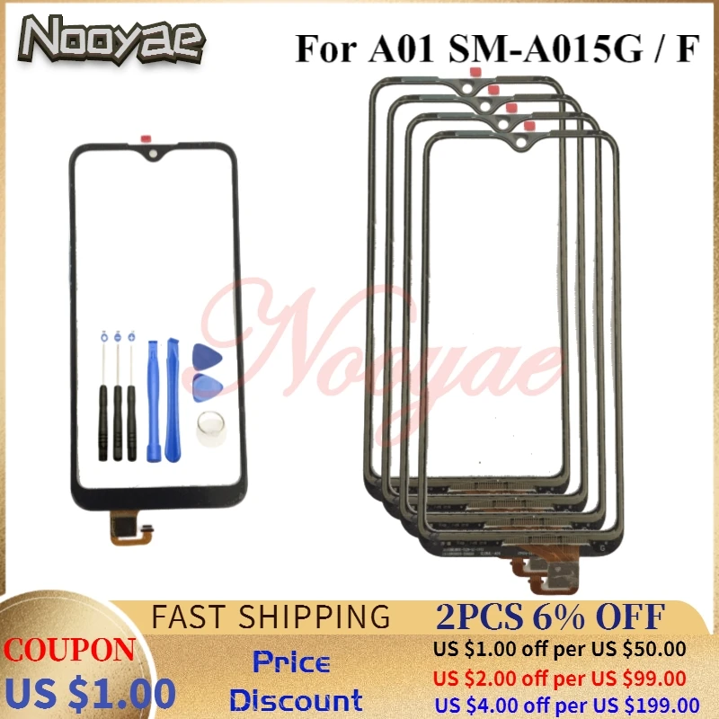 Для Samsung Galaxy A01 SM-A015F SM-A015G сенсорный экран дигитайзер стекло сенсор внешняя
