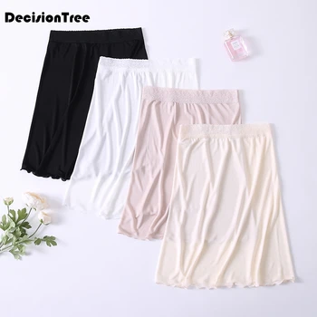 

2020 women petticoat underskirt pure solid skirt modal skirts sexy lady slips skirts vestidos casual underdress