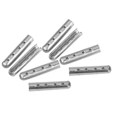 8 шт. металлические аглеты DIY шнурки ремонт обуви кружевной наконечник замена концы серебро