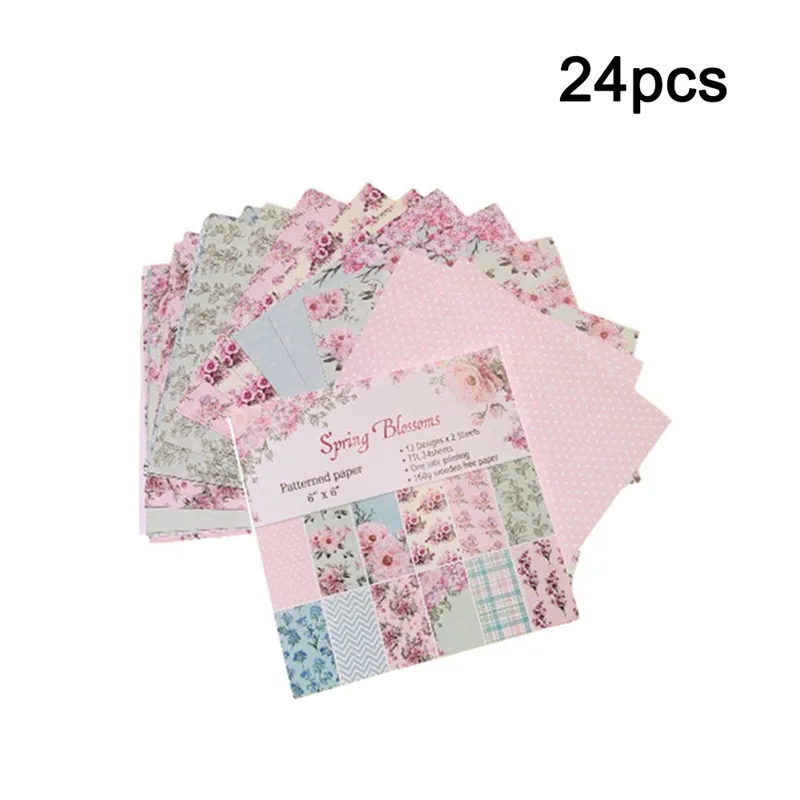 12 Sheets/lot Rose Scrapbooking Paper Art Background Card Making DIY Scrapbook Craft Hand Necessary Supplies |