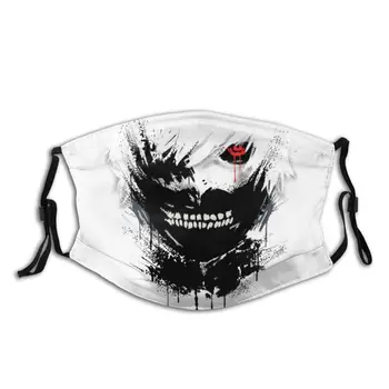 

Tokyo Ghoul Non-Disposable Mouth Face Mask Kaneki Ken Anti Haze Dust Mask With Filters Protection Cover Respirator Muffle