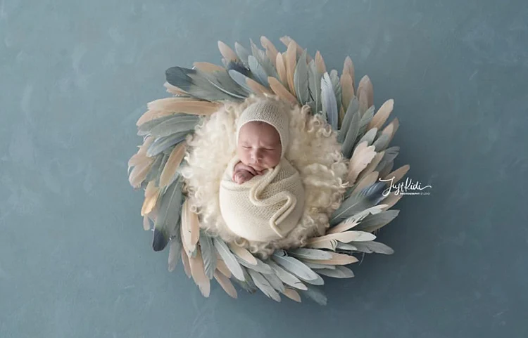 Реквизит для фотосъемки новорожденных детей аксессуары для студийной съемки Красочные перо реквизит младенческой bebe fotografia аксессуары