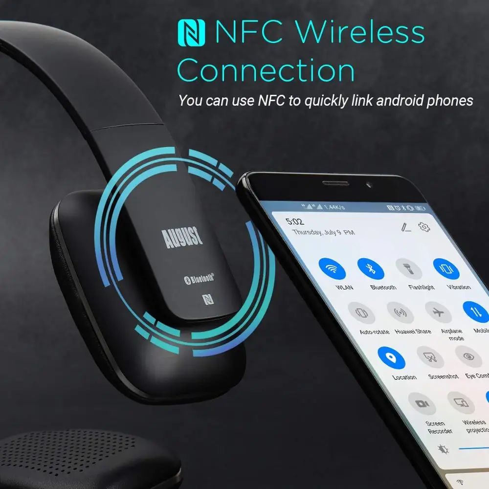 August EP636 Bluetooth наушники с микрофоном беспроводная стерео гарнитура 4.1 для телефона