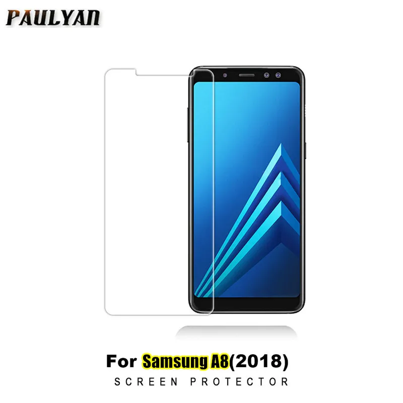 9H закаленное стекло для samsung Galaxy A5 A6 A7 A8 A9 2018 защита экрана Анти-взрыв тонкая