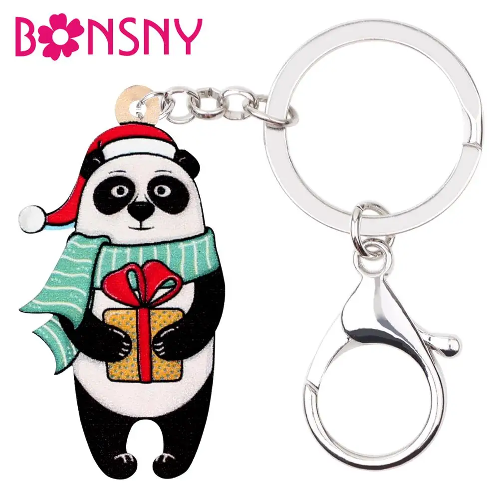 Акриловый Рождественский шарф Bonsny искусственная коробка брелок для ключей