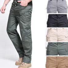 Новинка, модные мужские тактические штаны, несколько карманов, эластичные, военные, городские, для путешествий, тактические брюки, мужские, тонкие, толстые, брюки-карго, 5XL