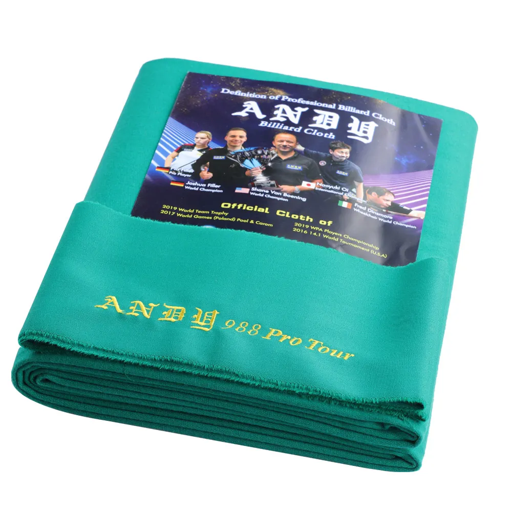 ANDY Pool Cue Billiard Cues Table Cloth 2780mm Length 1500mm Width Blue Green Gray 3 Color Durable Billiard Accessories - Цвет: green