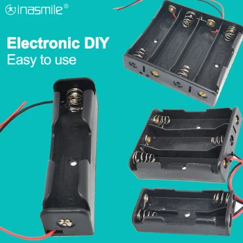 

4/3/2/1x 18650 Battery Storage Box Case DIY 1 2 3 4 Slot Way Batteries Clip Holder Container With Wire Lead Pin