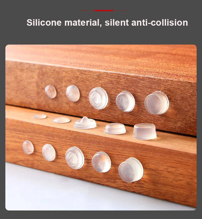 Door Stopper Silicon Rubber Kitchen Transparent Self-Adhesive Damper Buffer Furniture Hardware Kitchen Cabinet Door Stop Bumper