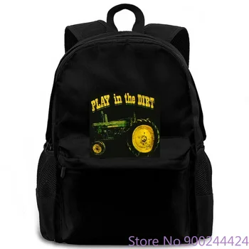 

JOHN DEERE Mens Black Play in the Dirt SZ arge Sunlight women men backpack laptop travel school adult student