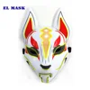Anime Expro Decor Japanese Fox Mask Neon Led Light Cosplay Mask Halloween Party Rave Led Mask Dance DJ Payday Costume Props ► Photo 2/6