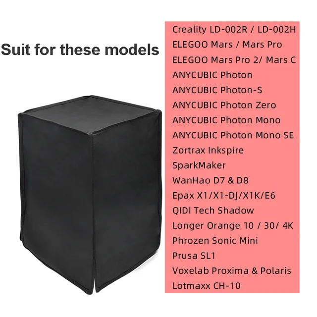 Fekete 3D Nyomtató Elsötétítő Borító Burkolat Védelme A Napfény Porral Kiömlött Laminált Poliészter Tároló Hüvely - Image 6
