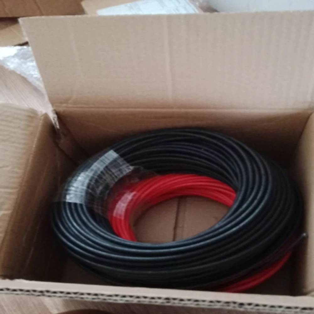 Solar PV Cable 10m 4 mm2 6 mm2 red/black for solar panel module home station solar kits DIY system 10AWG or 12AWG