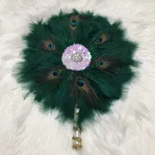 1 шт. перьевые веер для танцев реквизит нигерийский веер украшение Ручной Веер с камнями для африканские вечерние высокое качество