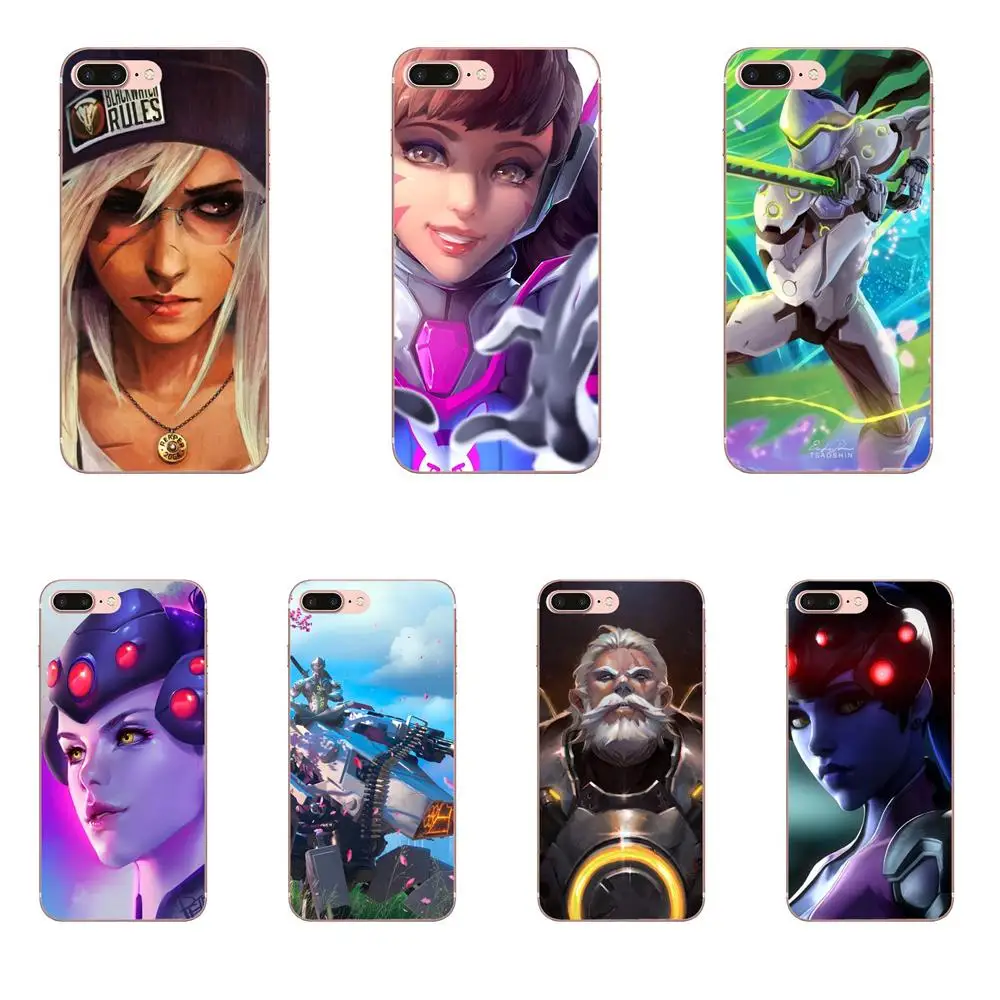 Overwatchs Tracer 76 Pharah Ow TPU Capa для Xiaomi CC9 CC9E Mi 3 4 4i 5 5S 6 6X 8 9 SE Play Plus Pro Lite A1 Mix 2 Note | Мобильные