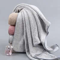 thick and big Bamboo Charcoal Coral Velvet Bath Towel For Adult Soft Absorbent Microfiber Fabric Towel Household Bathroom Towel 2