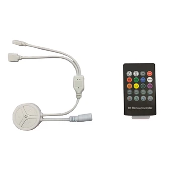 

RGB Bluetooth Controller Double Connector Mobile Phone APP Music Controller Button RF Control DC12V LED Light Bar Control