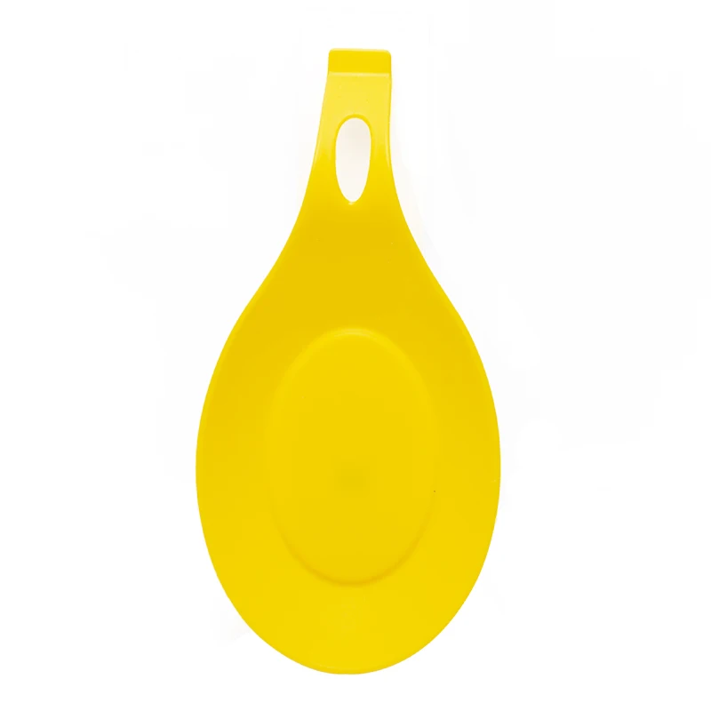 1 шт. лопатка коврик для ложки кухонного гаджета держатель посуды силиконовый коврик теплоизоляционная подставка термостойкая Ложка случайный 5z - Цвет: yellow