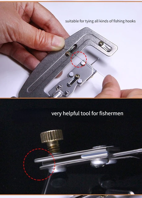 Manual Tying Fishing Hook with Line Machine Portable Stainless Steel Fish  Hook Line Knotter Fishing Hooks and Line Tier Machine - AliExpress