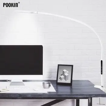 Long Arm Table Lamp Clip Office Led Desk Lamp Remote Control Eye-protected Lamp For Bedroom Led Light 5-Level Brightness&Color 1