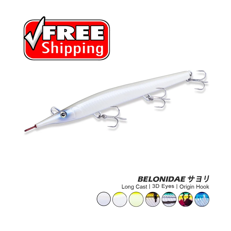 

Hunt house fishing lure needle fish fishing lure long casting pencil stylo stickbait sinking 140mm/180mm skipping garfish