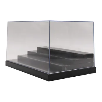 

Anti-dust Arcylic 4-Step Display Case, Flat Glossy Base, Stackable Design, for Model Car Doll