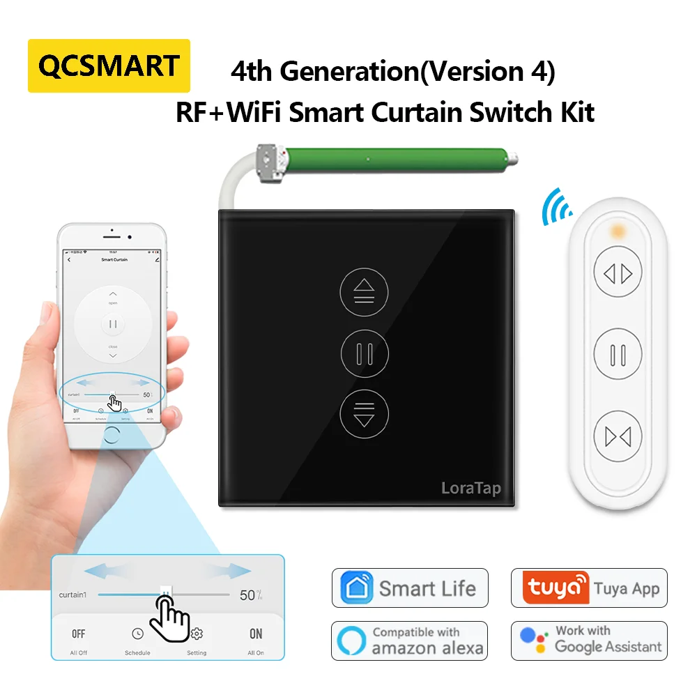 QCSMART-Módulo de interruptor de persiana enrollable para ventana, Control  remoto por aplicación Tuya Smart Life, Google Home, Alexa, automatización,  WiFi, ZigBee - AliExpress