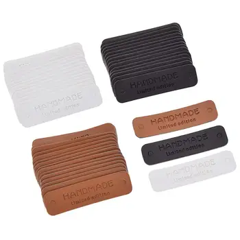 

48Pcs/lot Handmade leather limited edition for clothing DIY accessories for gift handcraft leather label