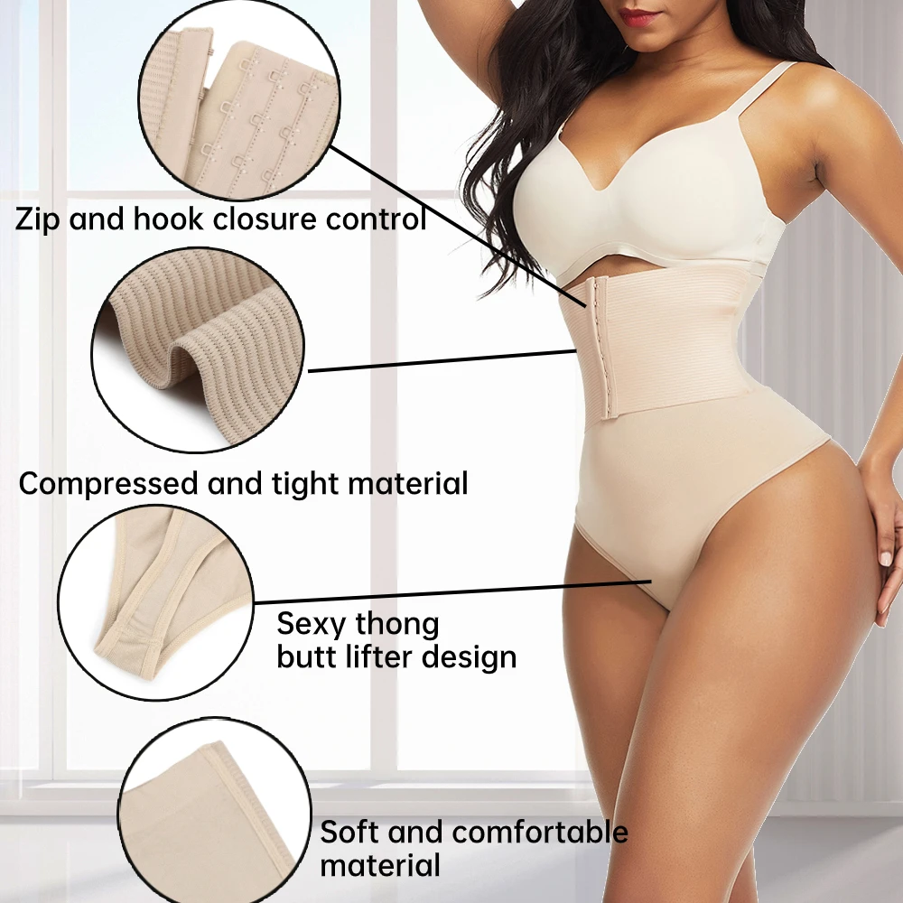 Thong With Hook & Eye Waist Trainer