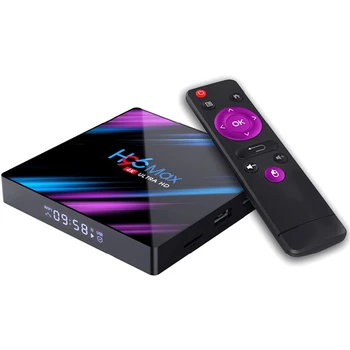 

Android 9.0 H96 Max Tv Box Ram Ram Rockchip Rk3318 Quad Core 2.4G/5G Wifi 2.65Hz Bt4.0 Media Player(Eu Plug)