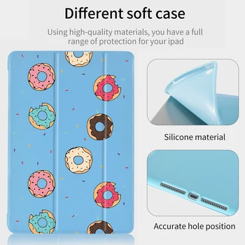 

For iPad Pro 11 2020 Cases iPad Case Cartoon Food Soft Silicone Back Funda Protective Cover iPad 7th Generation Case Mini 1 2 3