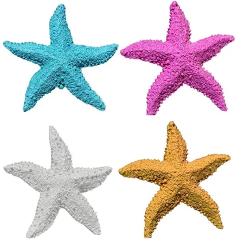 

8Pcs Mediterranean Decoration Style Resin Starfish Marine Home Fish Tank Decoration Mini Starfish