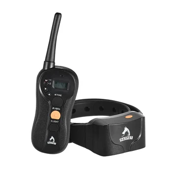 

Waterproof Rechargeable No Shock Dog Training Collar Beep/Vibra/Light 656yd 600m Remote Anti Bark Collar Training Collar for Dog